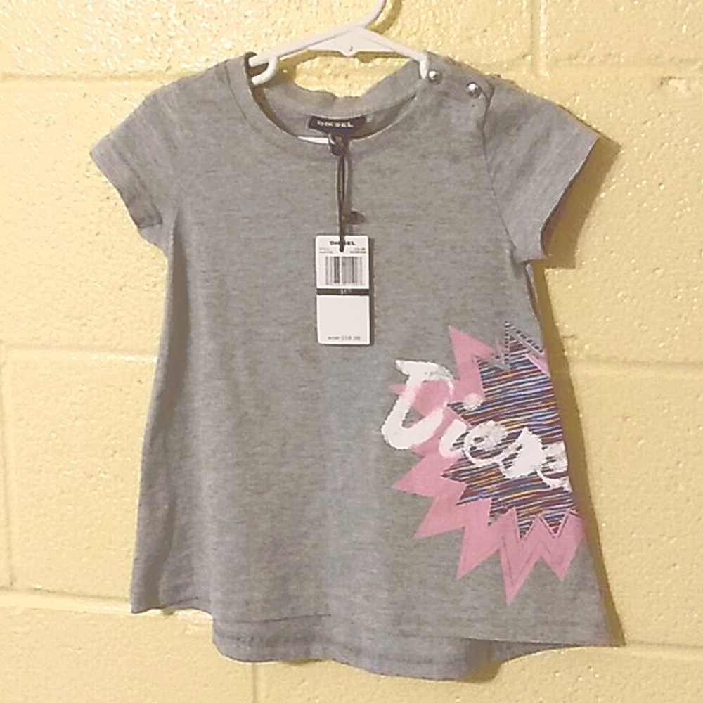 DIESEL girls grey logo dress 3T - NWT